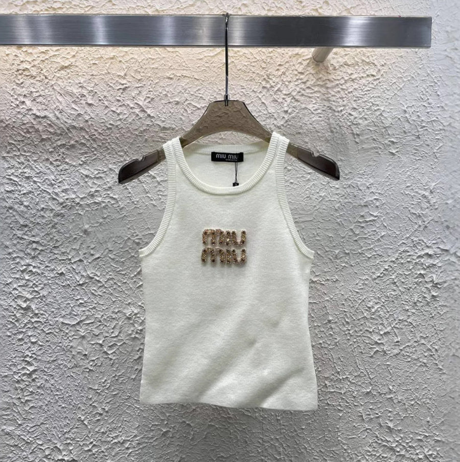 MIUE GOLDEN BUCHSTABEN TANKTOP
