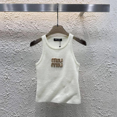MIUE GOLDEN BUCHSTABEN TANKTOP
