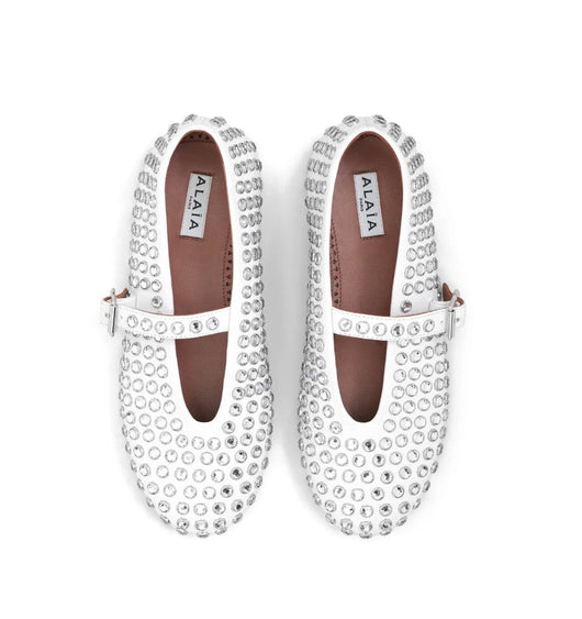 Alaï Weiß Nieten Ballerinas