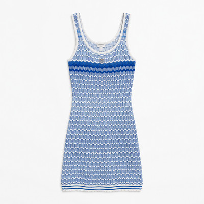 C BLAU GESTREIFT KLEID