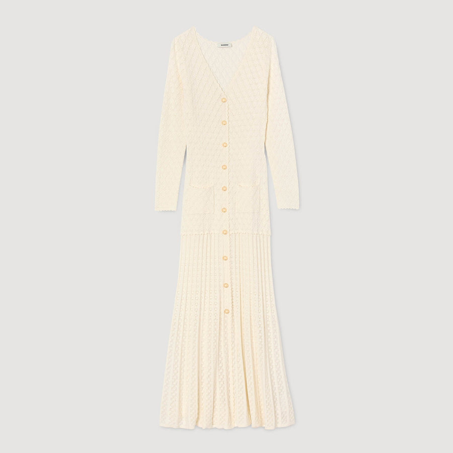 SANDRA FANTASY JERSEY KLEID BEIGE