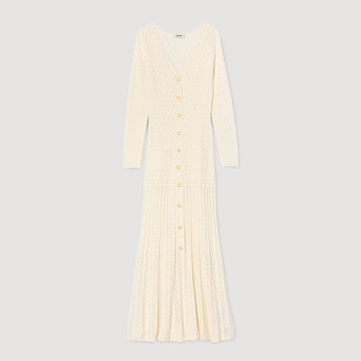 SANDRA FANTASY JERSEY KLEID BEIGE
