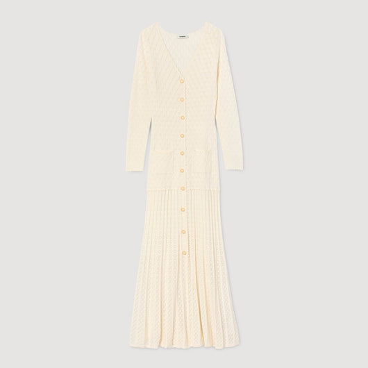 SANDRA FANTASY JERSEY KLEID BEIGE