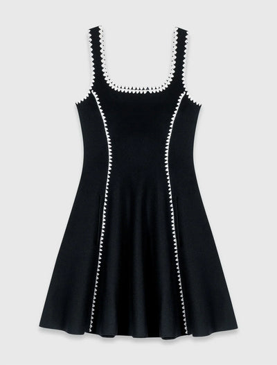 MAJE KLEID SET SCHWARZ LINIEN