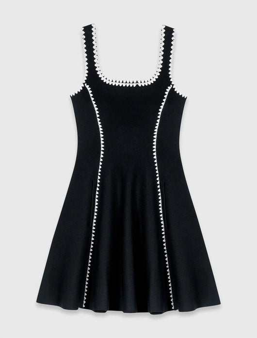 MAJE KLEID SET SCHWARZ LINIEN