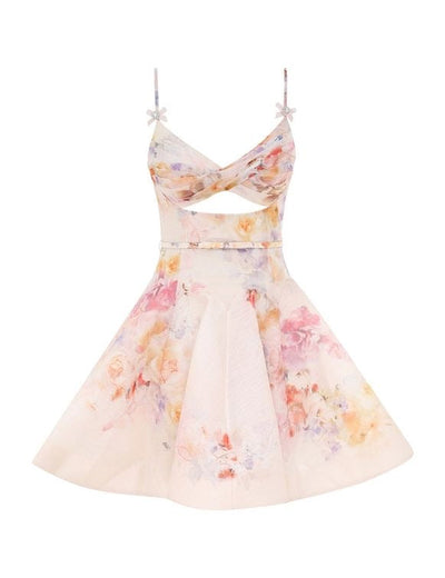 ZIMMER FLORAL CUT-OUT KLEID