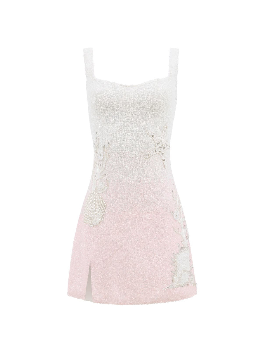 WEISS ROSA STRANDKLEID