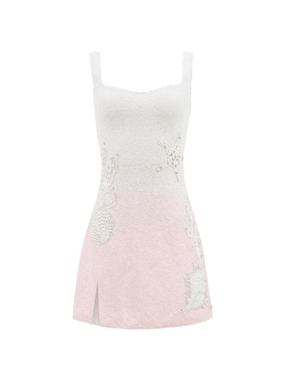 WEISS ROSA STRANDKLEID
