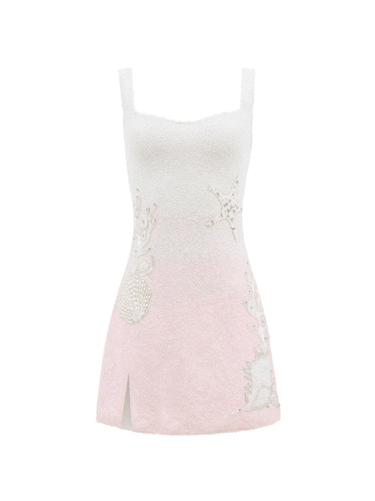 WEISS ROSA STRANDKLEID