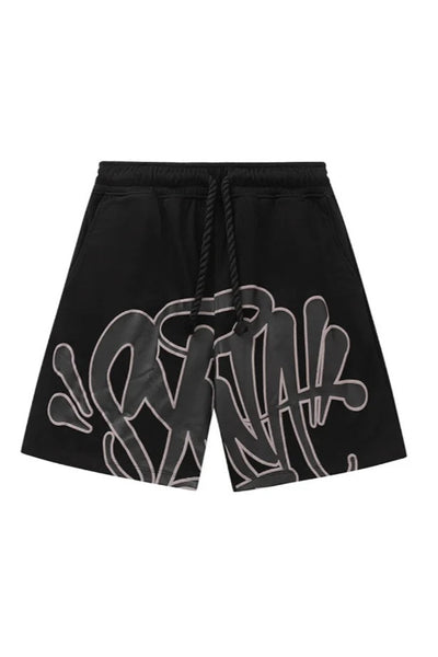 "Graffiti" Shorts-Set Schwarz
