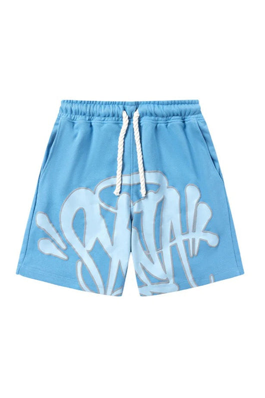 "Graffiti" Shorts-Set Babyblau