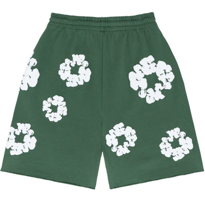"Flower" Shorts Grün