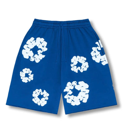 "Flower" Shorts Blau