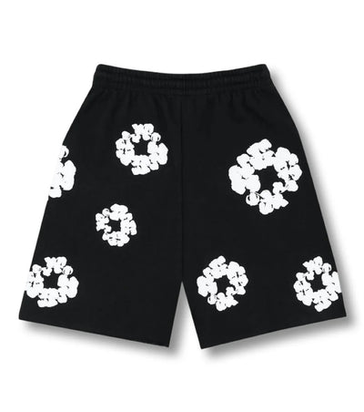 "Flower" Shorts Schwarz