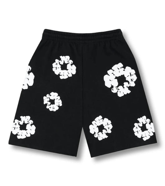 "Flower" Shorts Schwarz