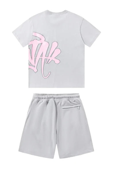 "Graffiti" Shorts-Set Grau/Pink