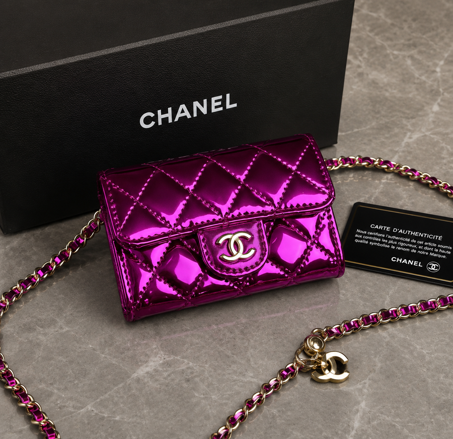 NELLY MINI TASCHE METALLIC ROSA