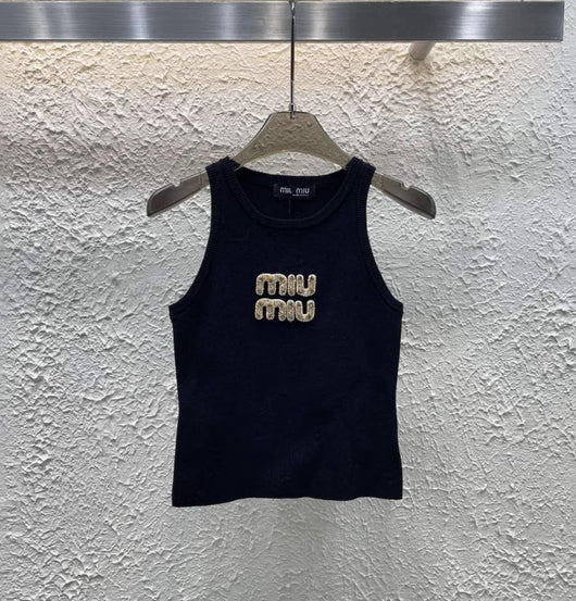 MIUE GOLDEN BUCHSTABEN TANKTOP