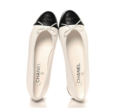 Weiß Schwarz Ballerinas