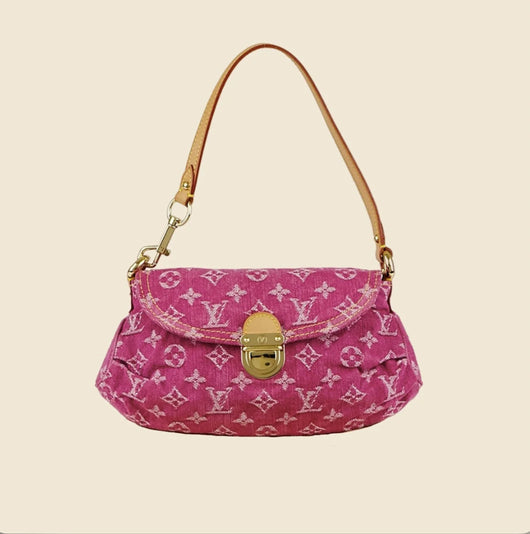DUNKELROSA DENIM TASCHE
