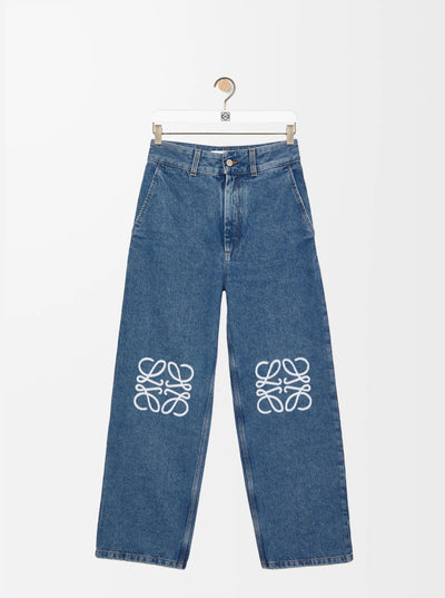 KNIE GEMUSTERT JEANS
