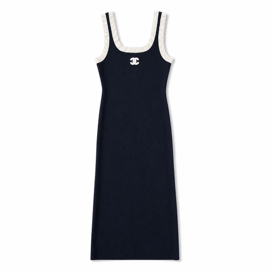 C LANG NAVY KLEID