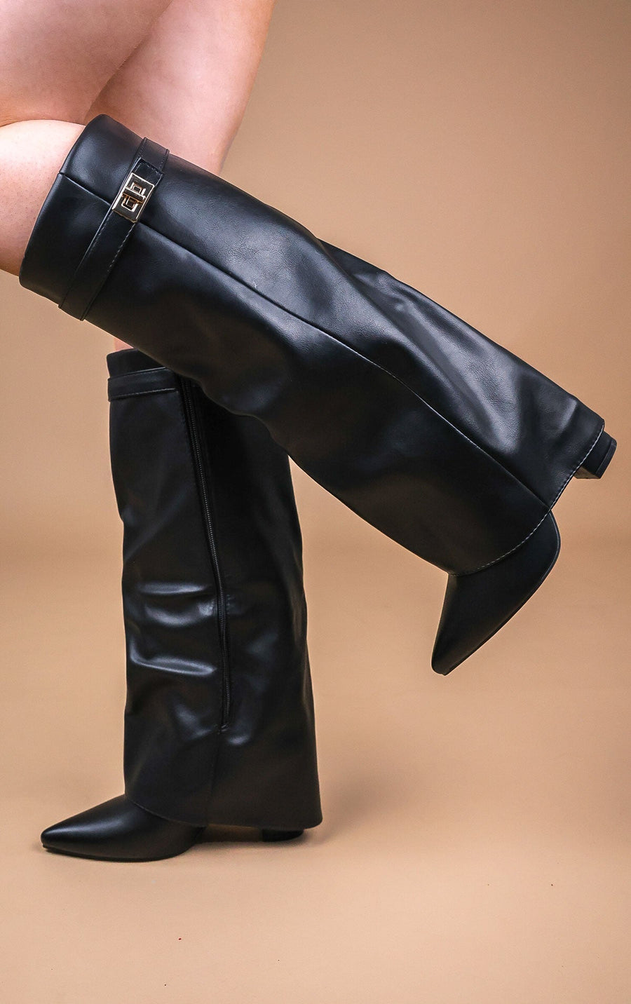 Castelano Shark Boots Kunstleder - Schwarz