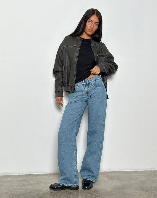 BIA Jeans mit niedriger Taille