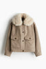 Flauschige Kragen Jacke