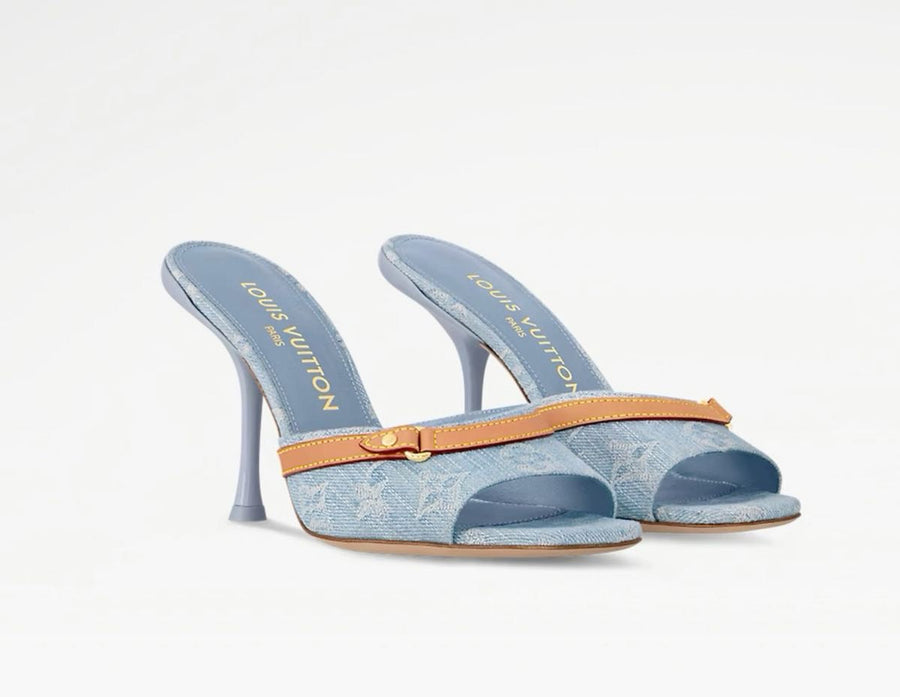 Hellblau Denim Heels