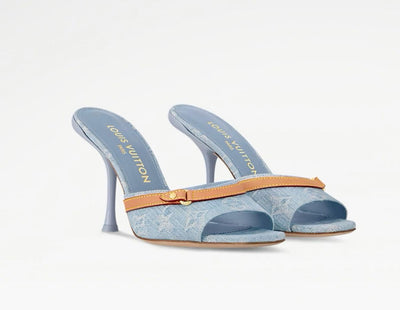 Hellblau Denim Heels