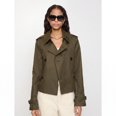 Berry Trenchcoat in Olive-Grün