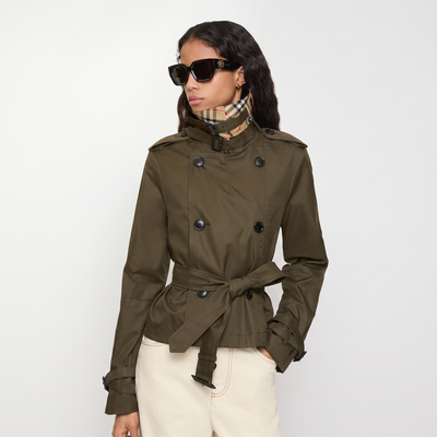Berry Trenchcoat in Olive-Grün