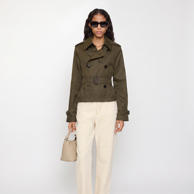 Berry Trenchcoat in Olive-Grün
