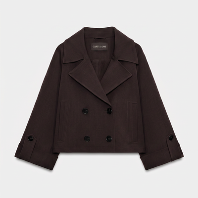 Dunkelbrauner trenchcoat