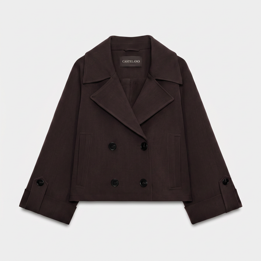 Dunkelbrauner trenchcoat