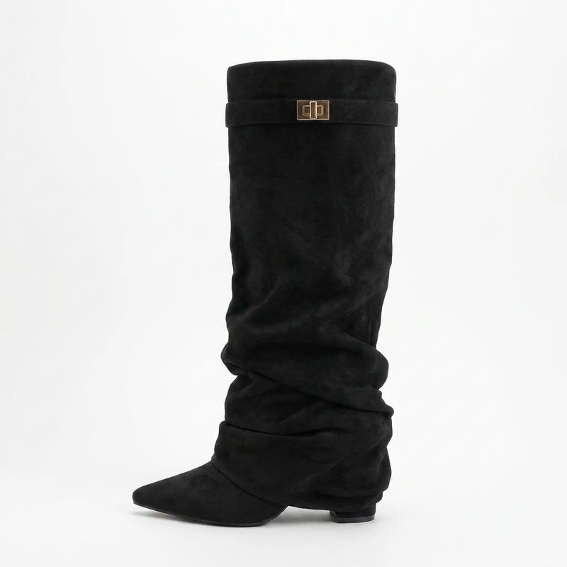 Castelano Shark Boots Slouch - Schwarz