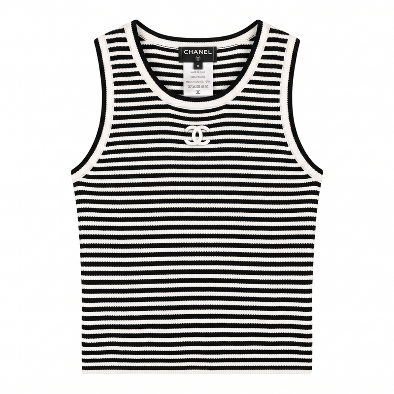 SCHWARZ GESTREIFT TOP