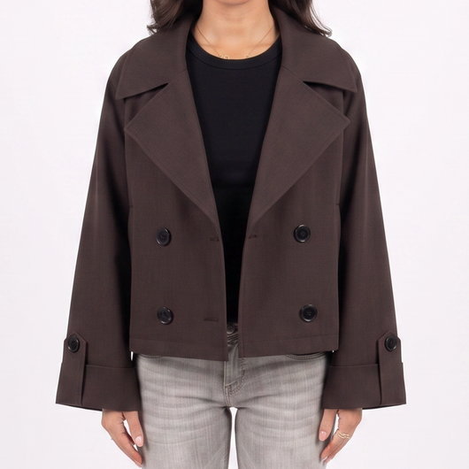 Dunkelbrauner trenchcoat